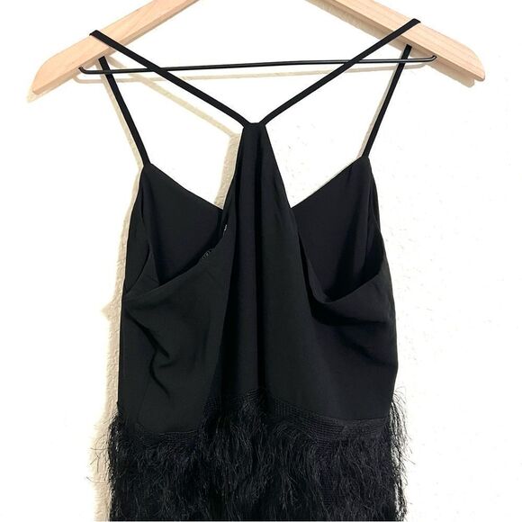 Free Generation Los Angeles Black Shaggy Fringe Dress Sleeveless Size S New - Picture 6 of 15